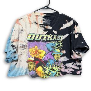 Outkast Tie-Dye Handmade Crop T-Shirt - Unknown Size - Best for Size Small